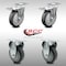 Service Caster 5 Inch SS Thermoplastic Rubber Wheel Top Plate Caster Lock Brake 2 Rigid, 2PK SCC-SSTTL20S514-TPRB-2-R-2 - alternate 1